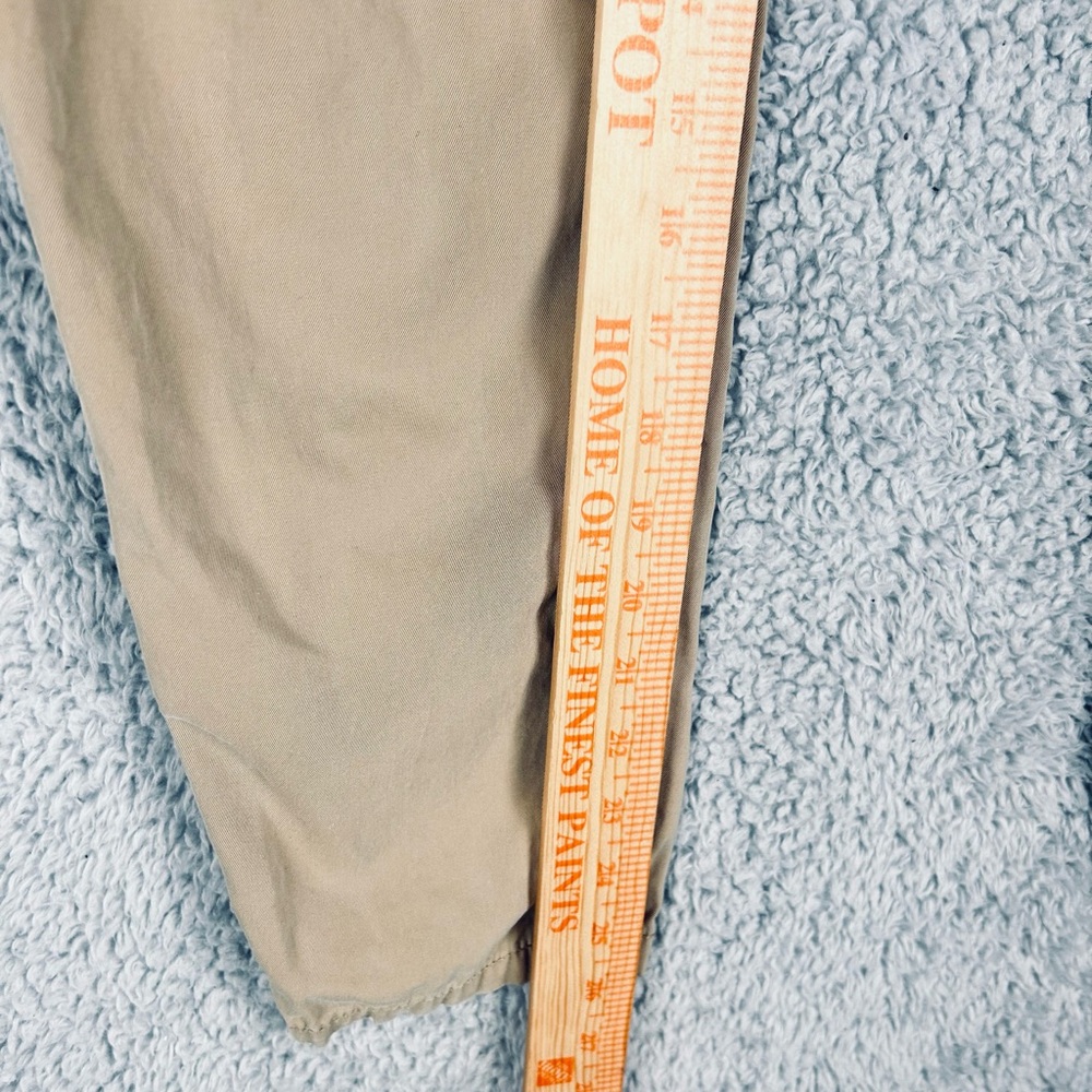 Burberry Brit Cotton Khaki Pleated Zip Fly Pants Size 2 - Picture 12 of 16